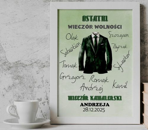 PREZENT NA WIECZÓR KAWALERSKI PAMIĄTKA OBRAZEK A4 IKWK na Arena.pl