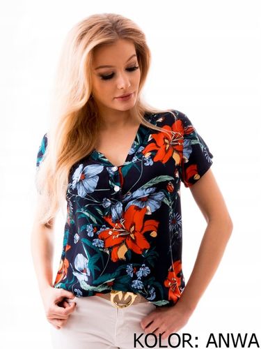 Stylowa Zjawiskowa Zwiewna BLUZKA Modny Wzór na Arena.pl