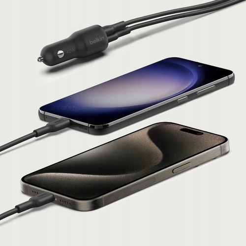 Belkin Ładowarka samochodowa - USB-C PD 3.0 3A PPS 30W + USB-A 12W, mała na Arena.pl