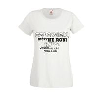 KOSZULKA T-shirt z napisem CZŁOWIEK KTÓRY NIE ROBI