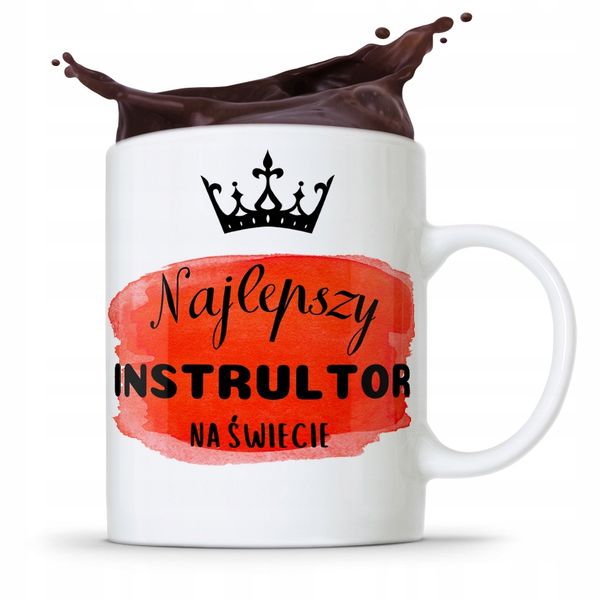 Dla Instruktora Kubek Prezent Najlepszy Na Świecie Z Nadrukiem Ze Zdjęciem zdjęcie 1