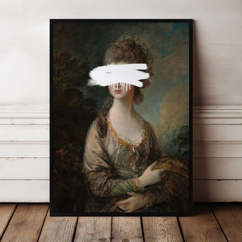 Plakat portret spray pop art 40x50 cm w czarnej ramie na Arena.pl