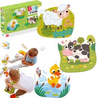 puzzle edukacyjne 3w1 wiejskie zwierzęta dla dzieci dodo  300393