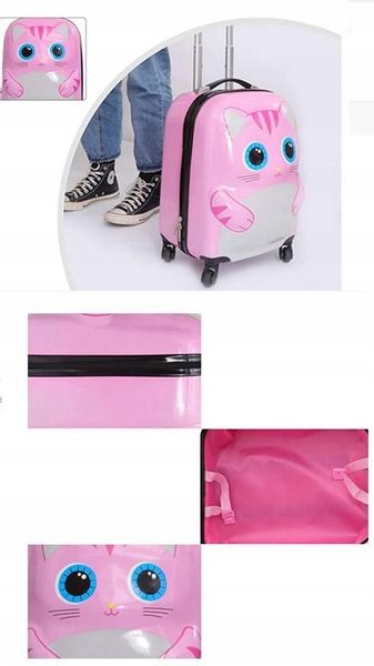 KOTEK KOT 3D WALIZKA DZIECI BAGAŻ PODRÓŻ KABINOWA zdjęcie 2