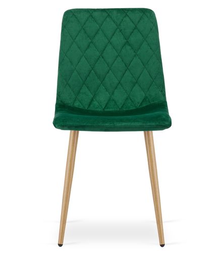 Krzesło TURIN - ciemna zieleń aksamit / nogi kolor drewna x 1 na Arena.pl