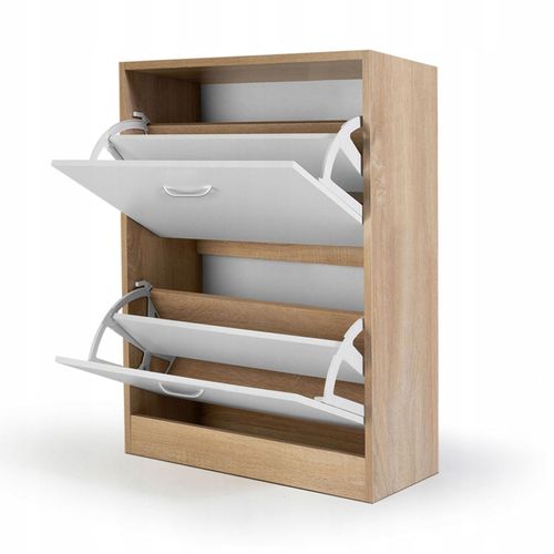 szafka na buty regał 2 komory obuwie komoda pojemna do przedpokoju regał na Arena.pl