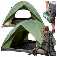 Namiot 4-osobowy z tropikiem wodoodporny survivalowy lekki szybki montaż