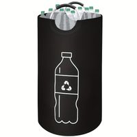 organizer, materiałowy kosz na butelki plastikowe, uchwyt, 82l składany