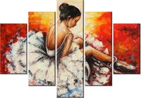 105CM 150CM OBRAZ 5 ELEM BALET DRUK