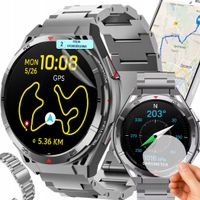 Smartwatch z GPS AMOLED Kompasem i Baterią 490 mAh Wytrzymały Zegarek