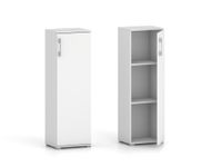 Regał do biura komoda Pola 1D 110 x 30 cm biały 3 półki