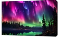 Obraz 90x60cm Zorza Nad Lasem