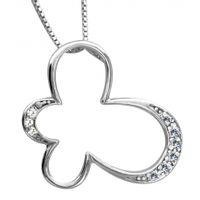 SREBRNY WISIOREK MOTYL Z CYRKONIAMI SREBRO PRÓBY 925