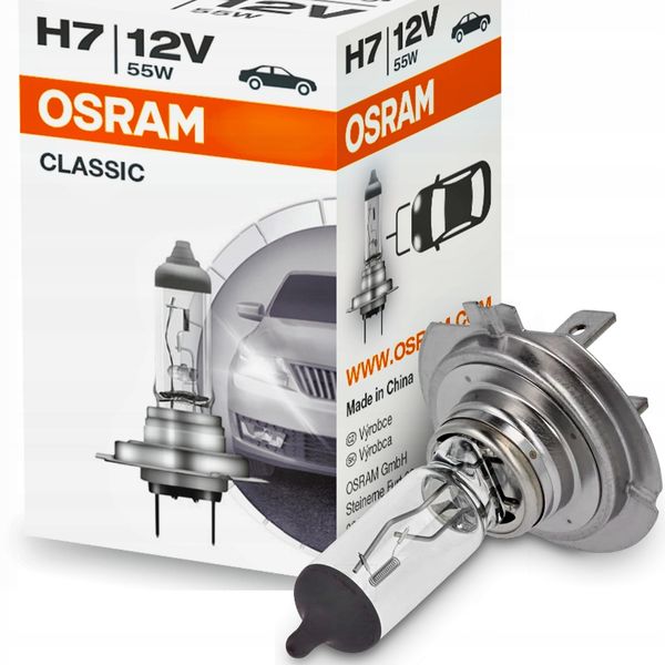 ŻARÓWKA OSRAM H7 55W 12V Homologacja E1 ECE R37 1 SZT ORYGINALNA zdjęcie 1