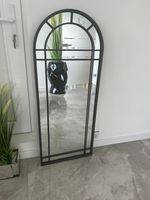 Czarne lustro loftowe Loftino 119x48