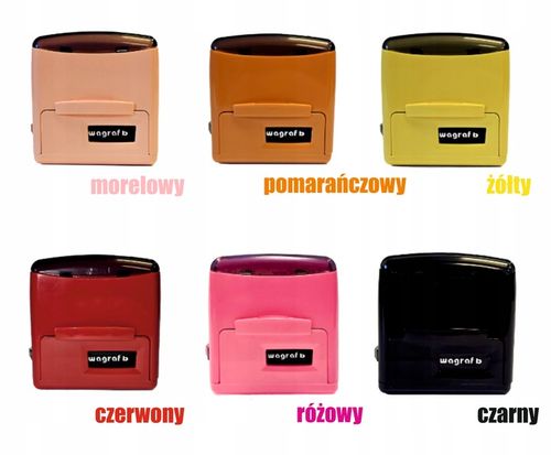 Pieczątka firmowa Wagraf B3s do 6 linii tekstu 12-kolorów obudowy na Arena.pl