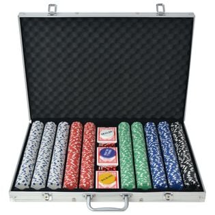 Zestaw Do Gry W Pokera 1000 Żetonów, Aluminium