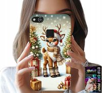 ETUI DO HUAWEI P10 LITE - RENIFER, WZORY BOŻONARODZENIOWE + SZKŁO