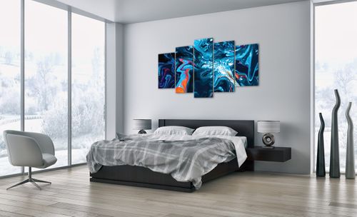 Obraz Na Płótnie - Abstrakcja Błękit  - 160X85 Cm - Ea160X85-4085 na Arena.pl