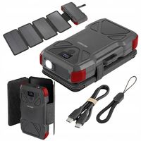 Powerbank SOLARNY 20000mAh z panelem słonecznym LATARKA IP54 Power Delivery