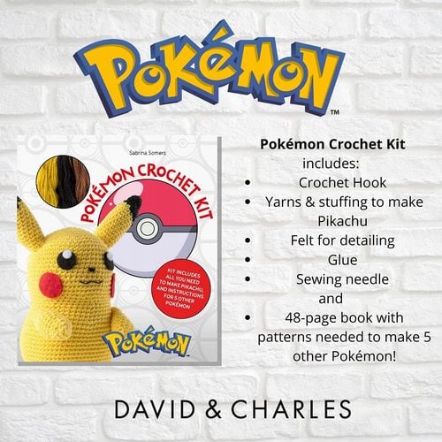 Pokemon Crochet. Pikachu Kit - Pikachu Materials + Instructions for 5 Other na Arena.pl