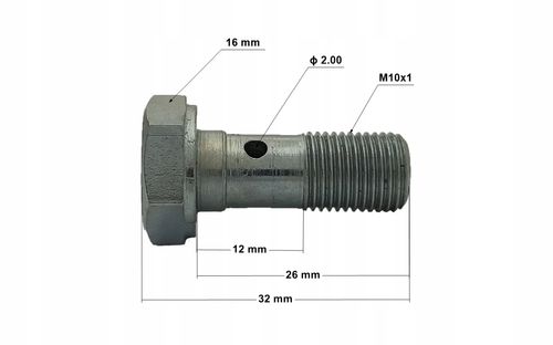 4x Śruba drożna - przelewowa - banjo - do oczek M10x1 - ocynk; SR-04 na Arena.pl