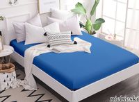 Prześcieradło jersey z gumką 120x200 niebieskie