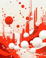 Plakat 40x50cm Krwiście Czerwone Wibracje