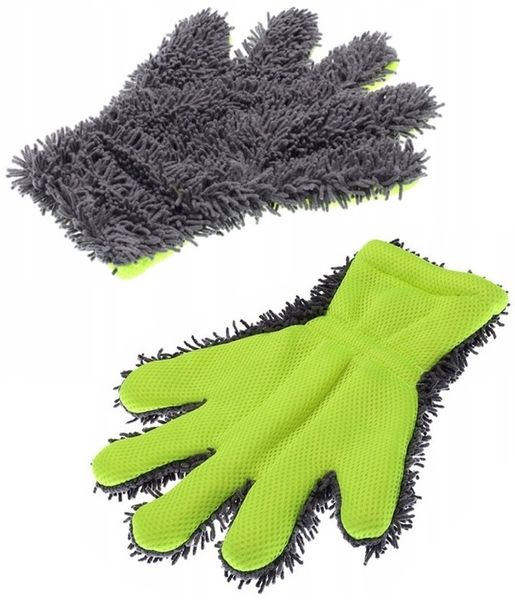 2x RĘKAWICE Z PALCAMI Z MIKROFIBRY SZENIL + SIATKA DO MYCIA USUWANIA BRUDU zdjęcie 6