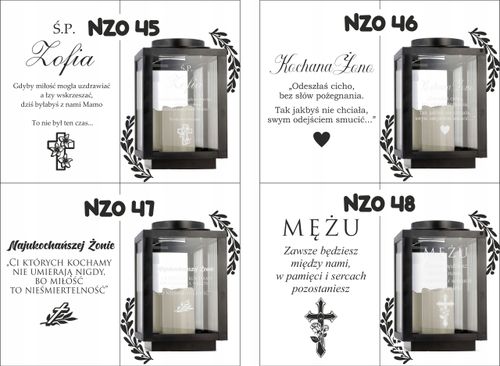 Latarenka na cmentarz z imieniem datą pamiątkowy znicz z osobistym tekstem na Arena.pl
