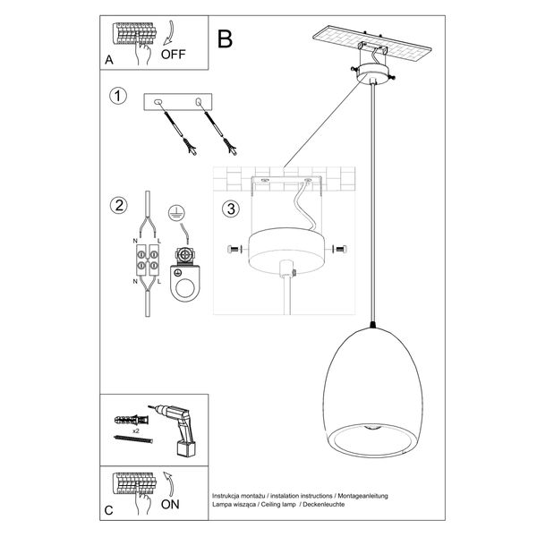 Lampa wisząca ceramiczna FLAWIUSZ zdjęcie 5