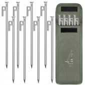 8 SZT Śledzie DO NAMIOTU kotwy szpilki mocujące wbijane do ziemi metal 30CM