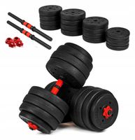 2X Hantle bitumiczne 40 KG FUNKCJA SZTANGI Regulowane 2x20 kg ZESTAW XXL