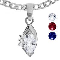 SREBRNY WISIOREK Z KOLOROWYMI KAMIENIAMI SREBRO PRÓBY 925