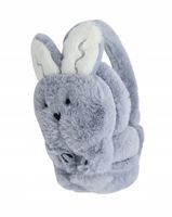 Mięciutkie pluszowe nauszniki Króliczek szary z białymi uszami