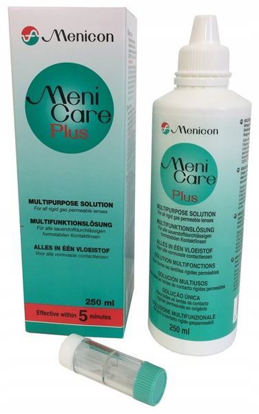 Płyn do soczewek Menicare Plus 250ml Menicon zdjęcie 1