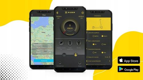 HULAJNOGA ELEKTRYCZNA DLA DOROSŁYCH XRIDER F10 APLIKACJA KERS 1400W na Arena.pl