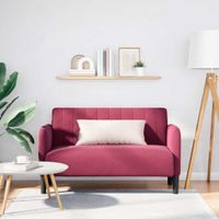 Sofa dwuosobowa wino czerwone 109 cm aksamit