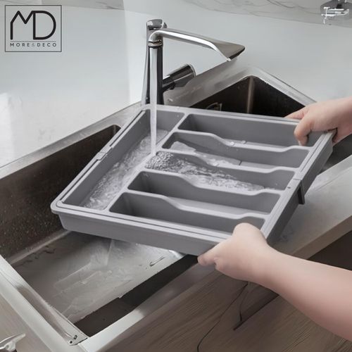 organizer na sztućce do szuflady szary na Arena.pl