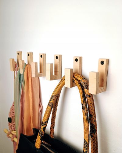 Wieszaki scienny drewniany na klucze przybory kuchenne czapki Sklejka Eko na Arena.pl