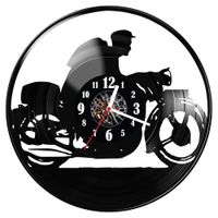 Zegar ścienny z płyty winylowej Motocykl 345.14