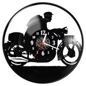 Zegar ścienny z płyty winylowej Motocykl 345.14