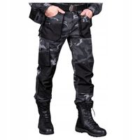 SPODNIE ROBOCZE BOJÓWKI męskie WOJSKOWE TAKTYCZNE MORO Wytrzymałe r. 48