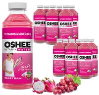 12x OSHEE Vitamin Water witaminy i minerały winogrona - dragonfruit 555 ml