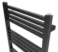 GRZEJNIK ŁAZIENKOWY HALFA1 CZARNY 105X45CM CO