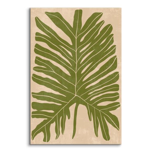 Obraz Canvas Do Salonu Geometryczny Liść Abstrakcja Styl Boho 20cm x 30cm na Arena.pl