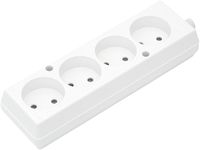 Gniazdo GN-460/GN-420 4-GNIAZDA bez uziemienia białe