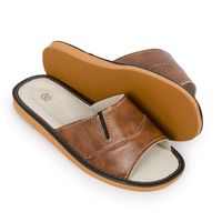 kapcie męskie r.41 domowe skórzane profilowane otwarte