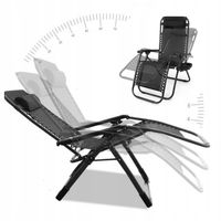 LEŻAK OGRODOWY PLAŻOWY FOTEL KRZESŁO TURYSTYCZNE SKŁADANY ZERO GRAVITY PROM