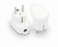 wtyczka kątowa rozbieralna uni-schuko, 2p+z, 16a, 250v biała - vt-301-0020